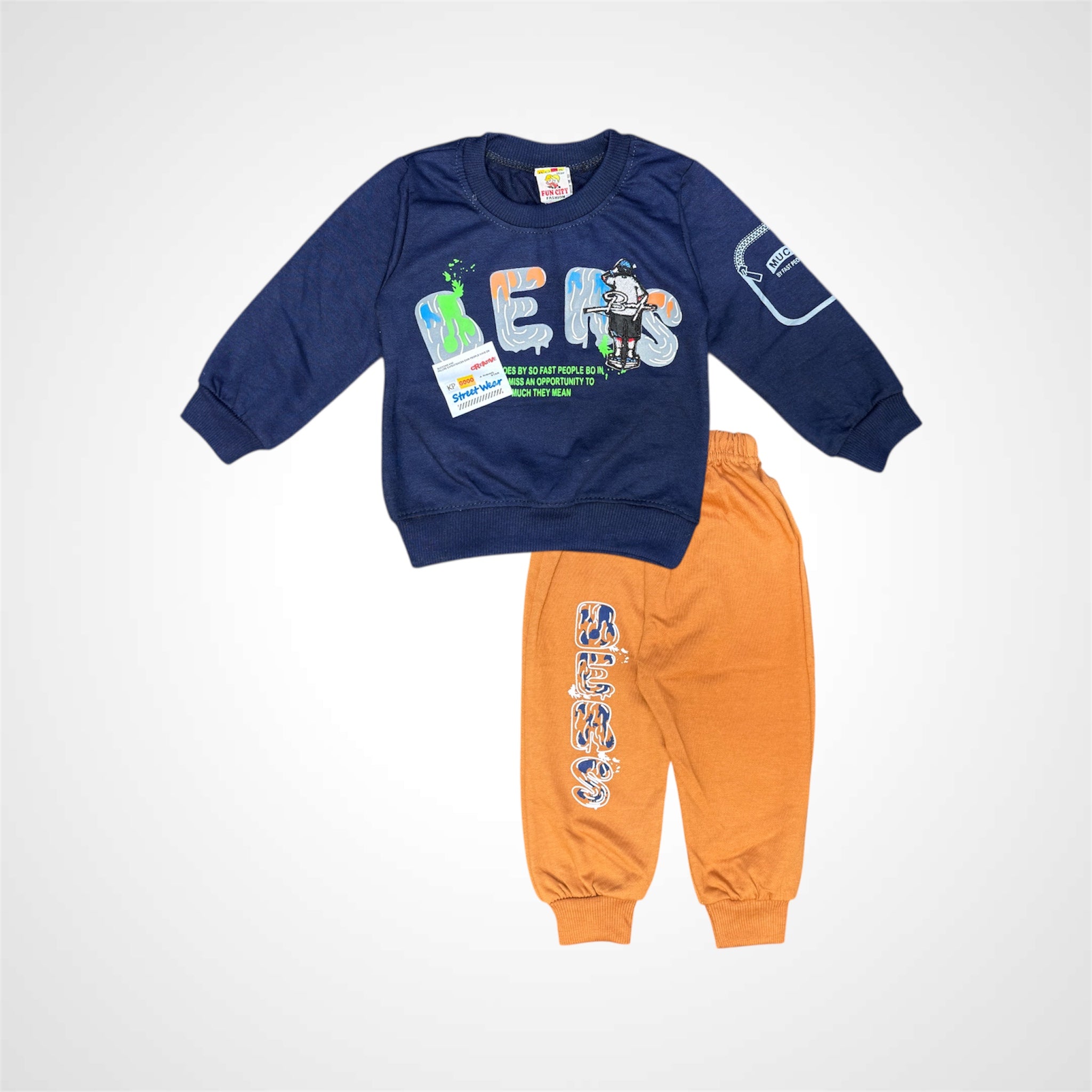 Boys' Bold Graphic Top and Lettered Detail Jogger Set