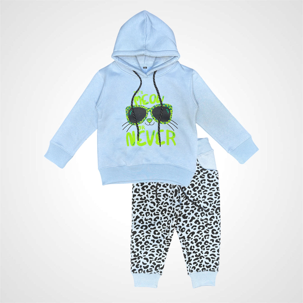 Trendy Kids' Orange 'It's Meow Never' Cat Hoodie