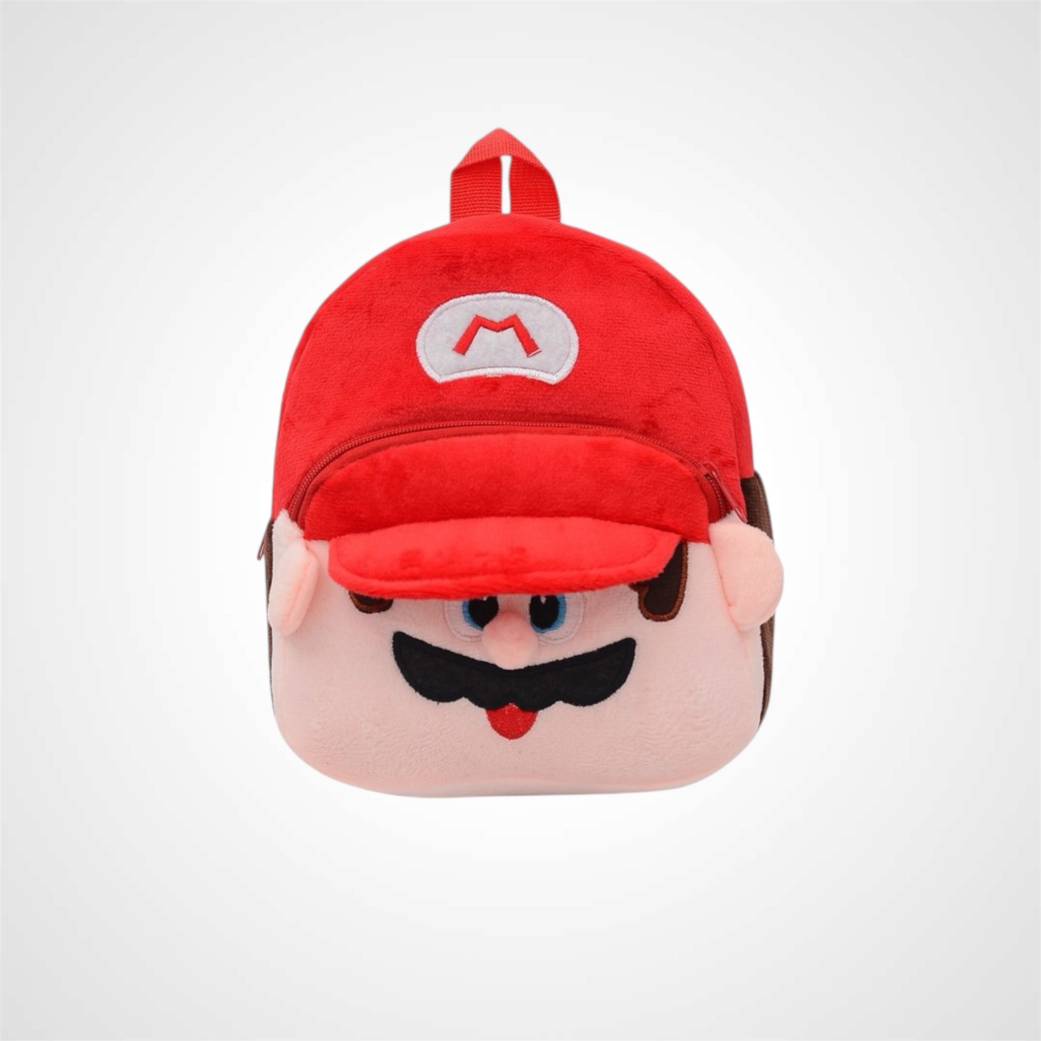 Kids' Plush Character Face Backpack - Mario Themed