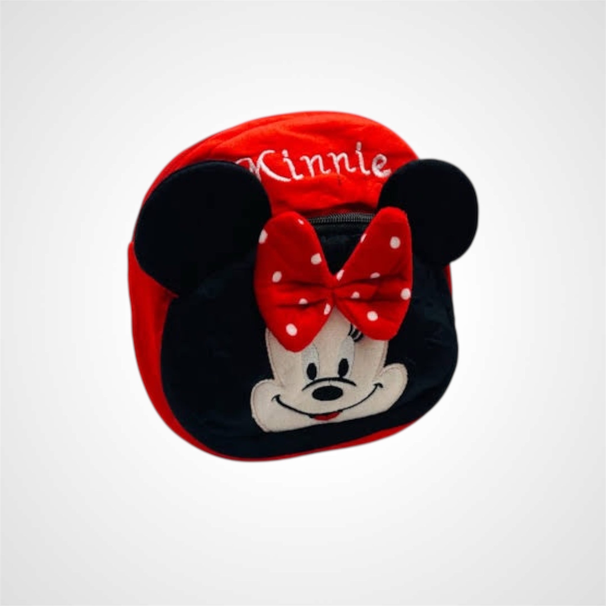 Kids' Plush Character Backpack - Minnie Mouse Face Design