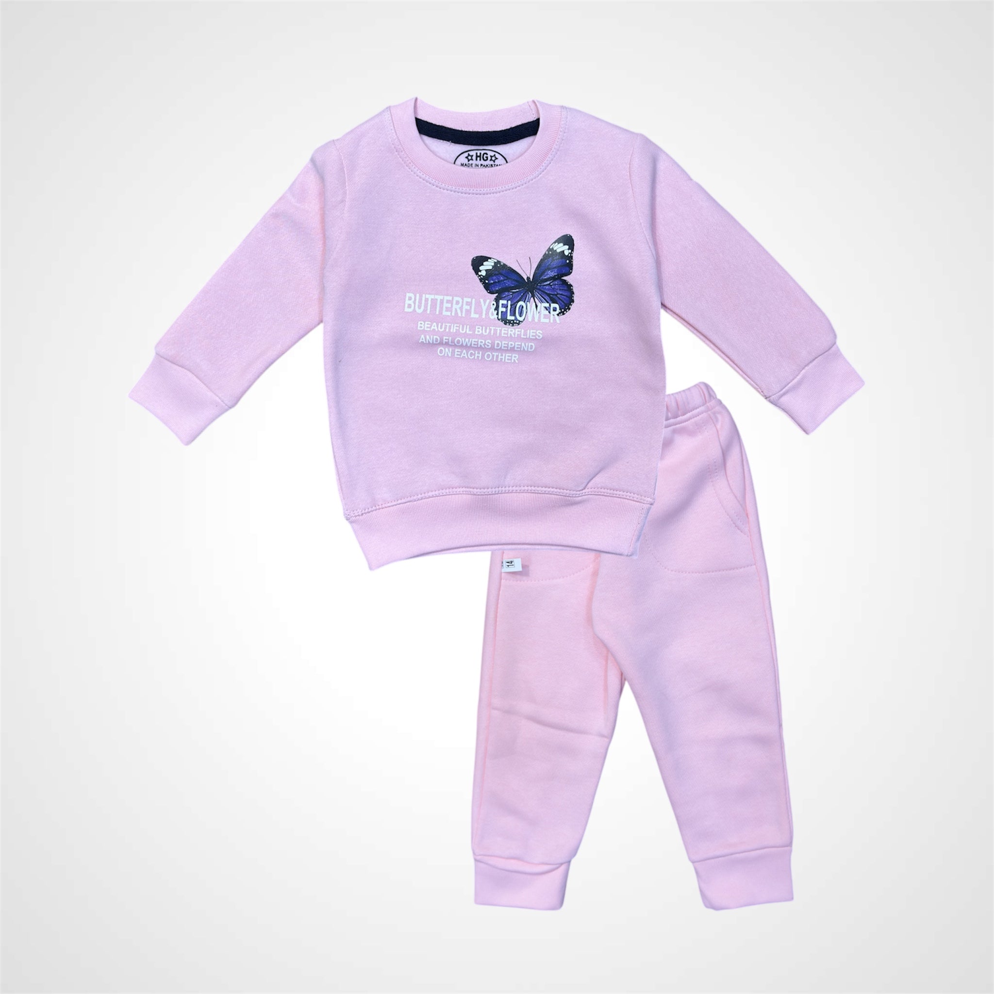 Sweet Graphic Print Fleece Tracksuit for Toddlers & Children