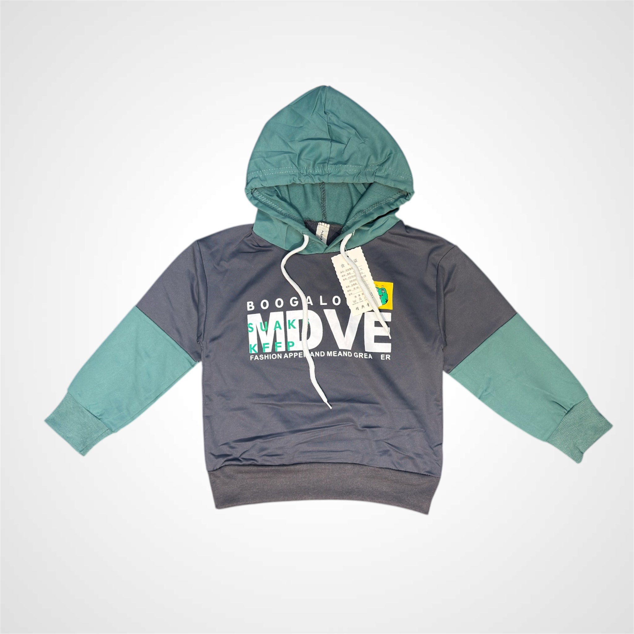 Kids' Teal Accent Pullover Hoodie