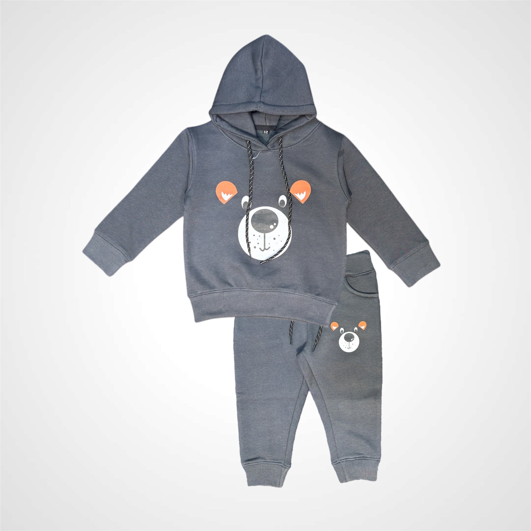 Toddler Navy Blue Bear Character Sweatshirt & Pant Set