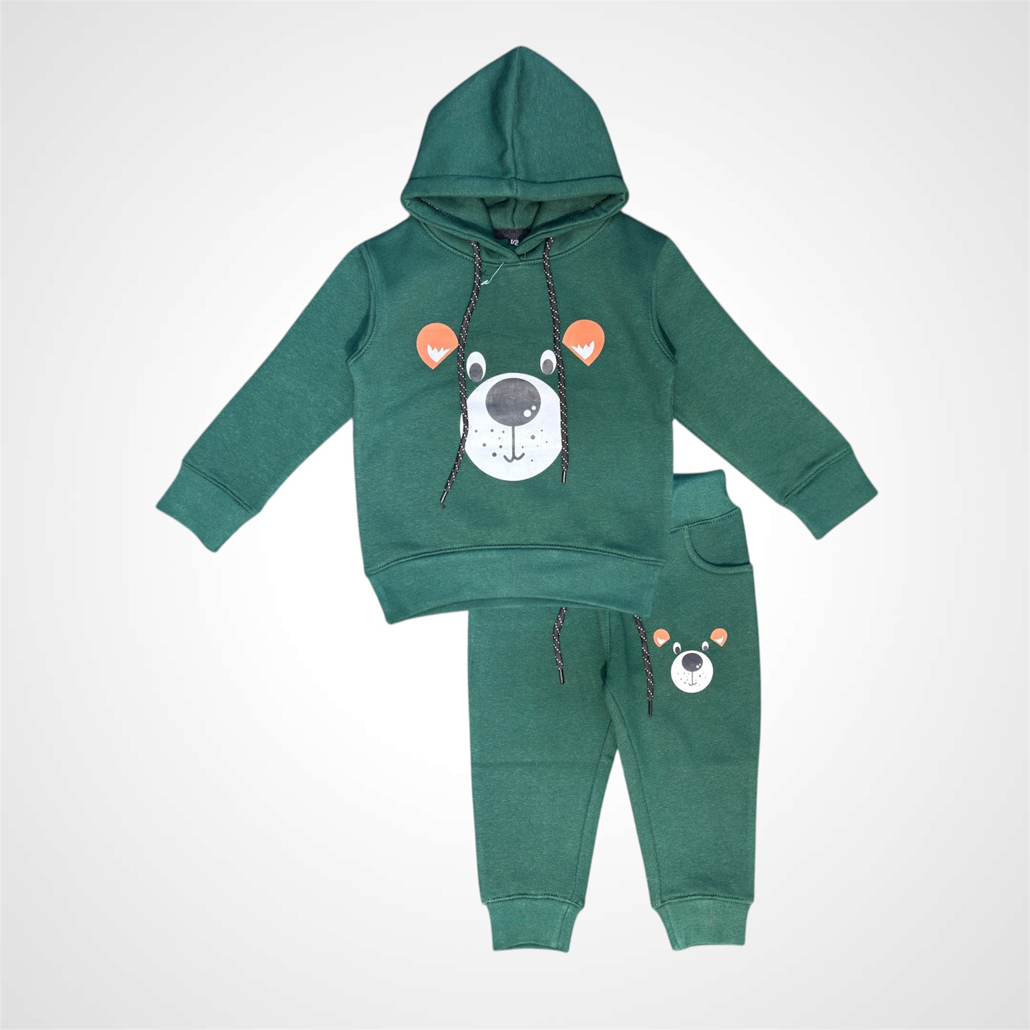Toddler Navy Blue Bear Character Sweatshirt & Pant Set