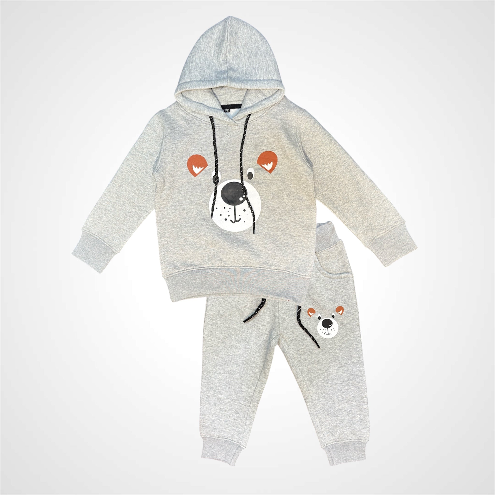 Toddler Navy Blue Bear Character Sweatshirt & Pant Set