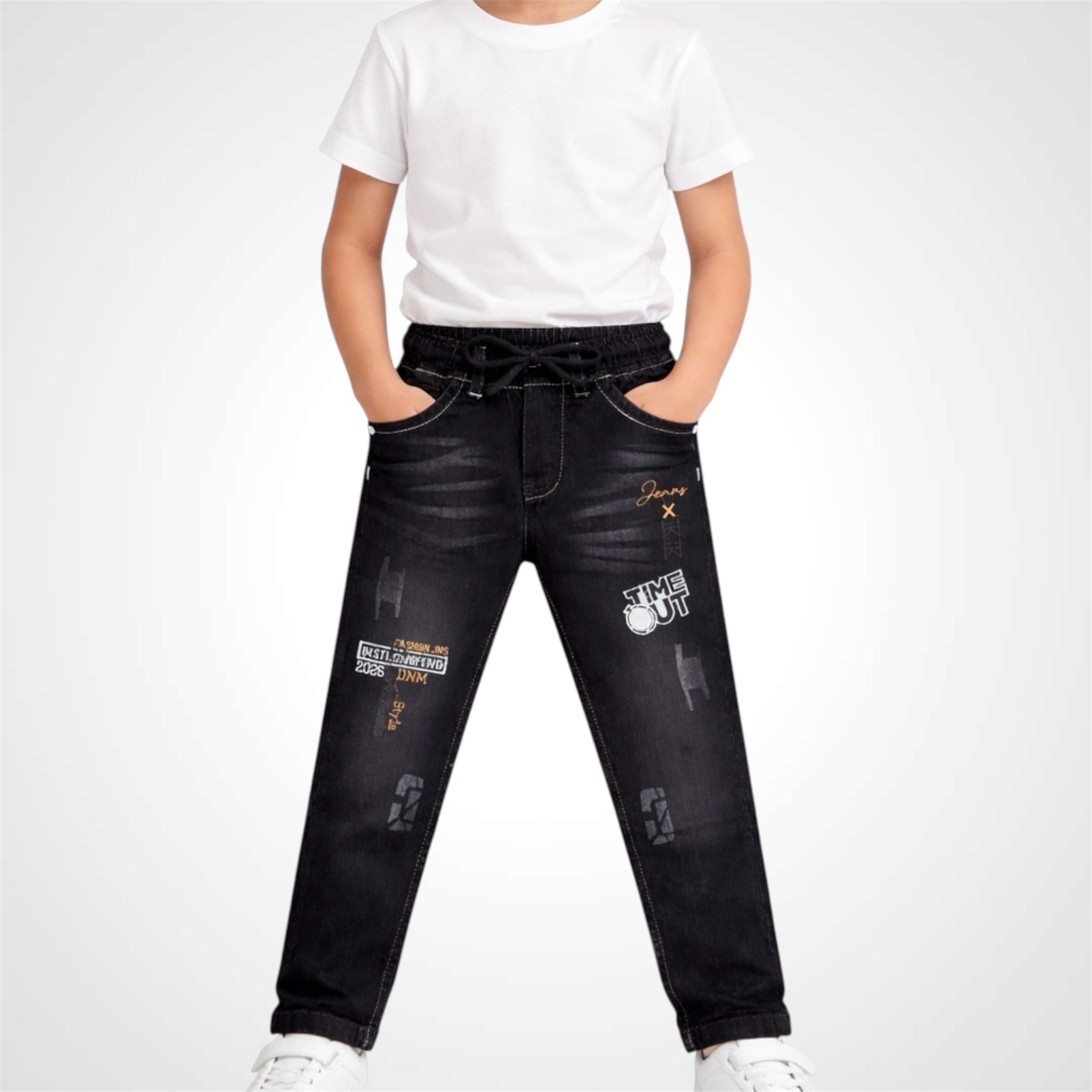 Kids' Stylish Patched Razing Pant - Casual Comfort Fit
