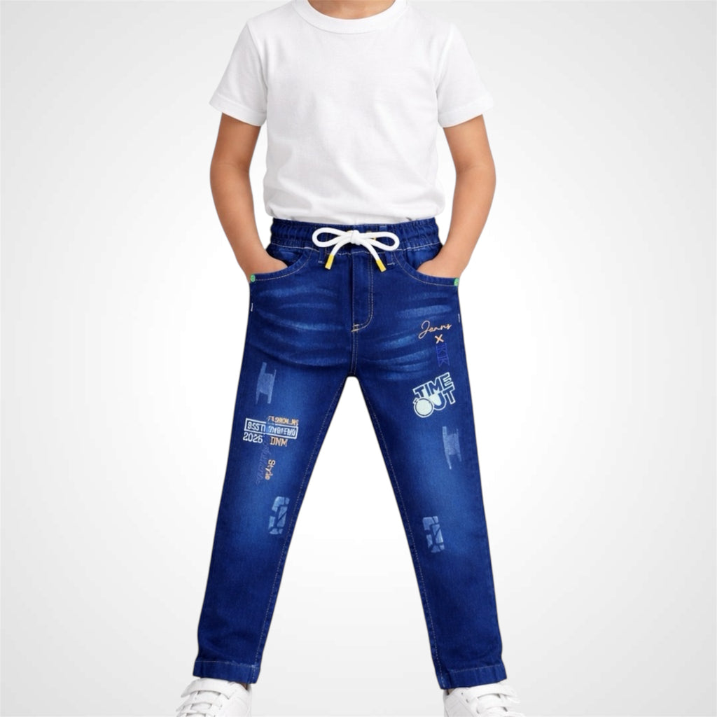 Kids' Stylish Patched Razing Pant - Casual Comfort Fit