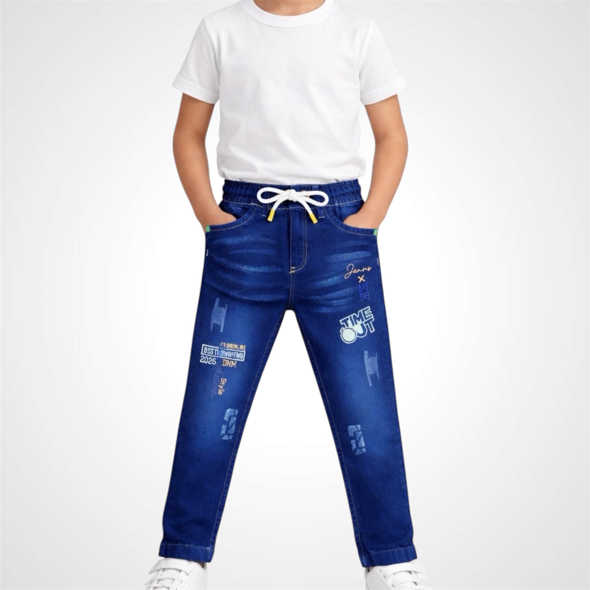 Kids' Stylish Patched Razing Pant - Casual Comfort Fit