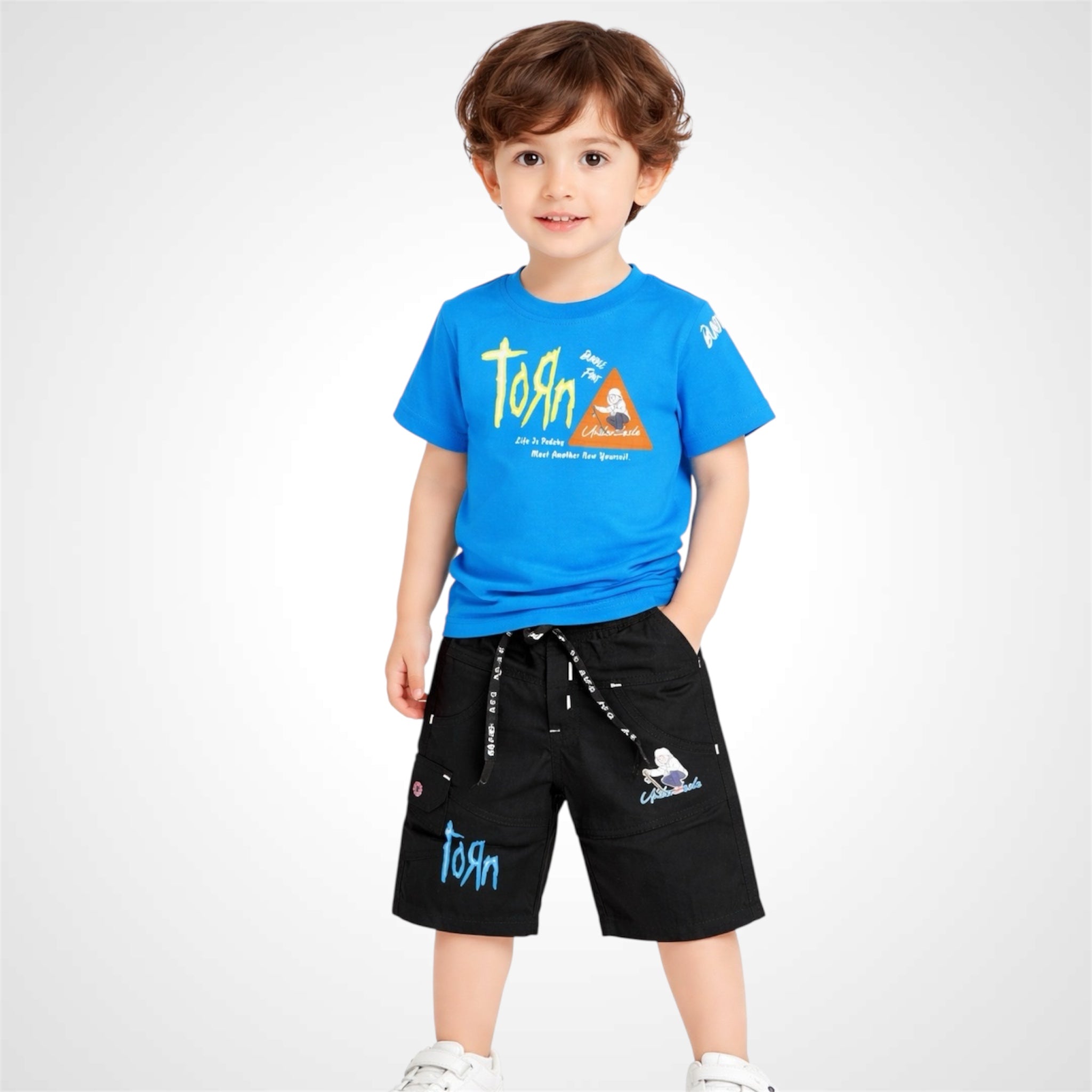 Boys Cotton Blend T-Shirt & Shorts | Two-Piece Summer Outfit