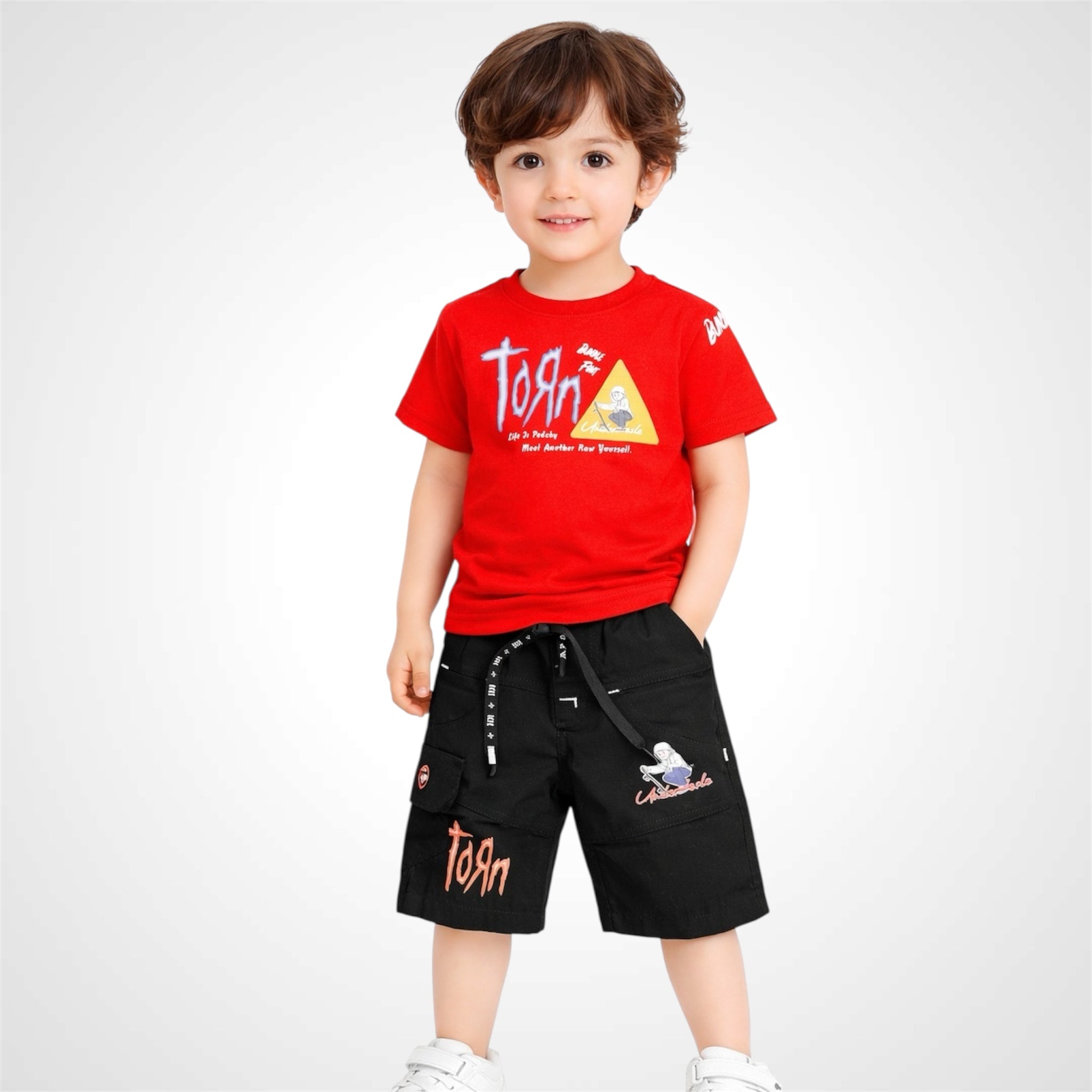 Boys Cotton Blend T-Shirt & Shorts | Two-Piece Summer Outfit