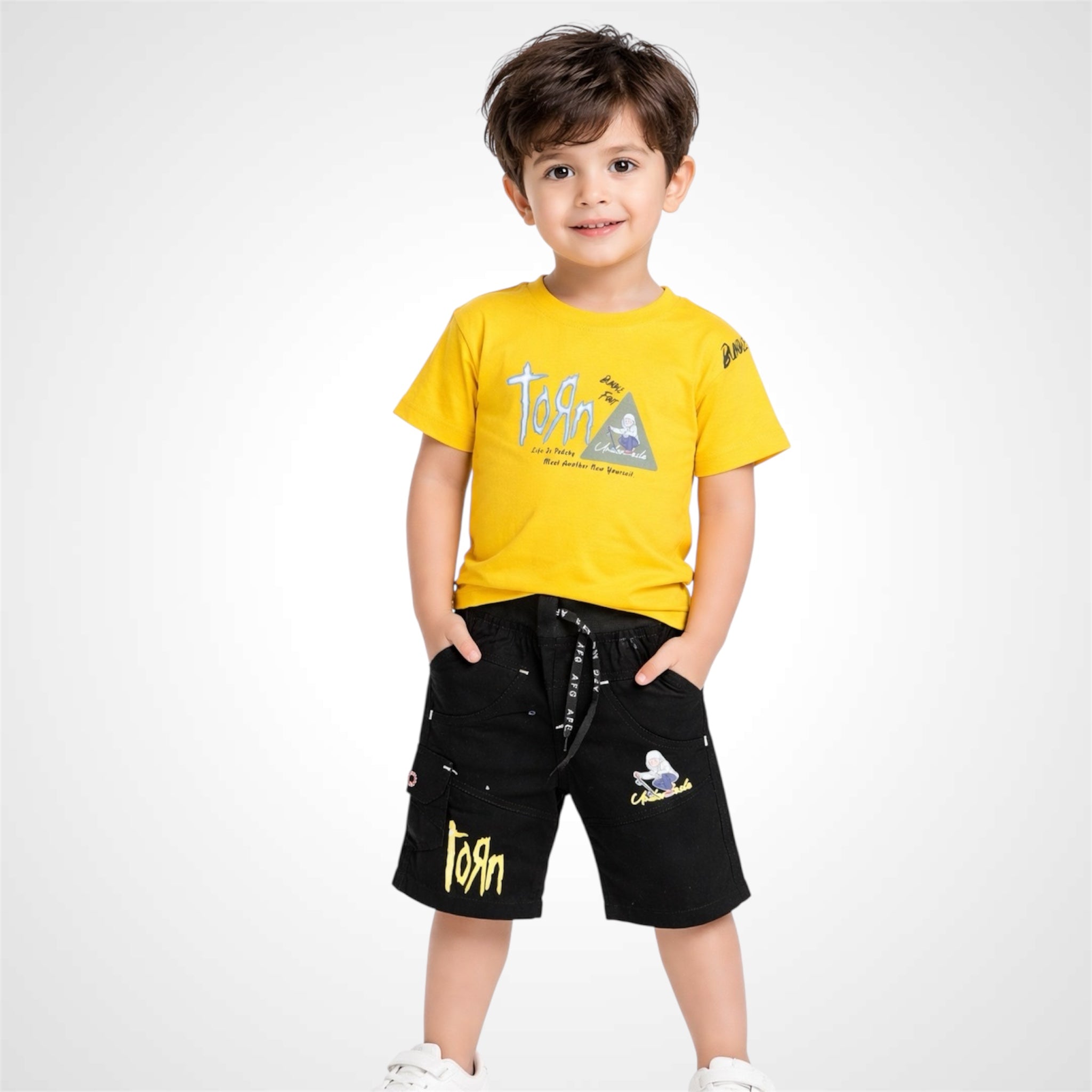 Boys Cotton Blend T-Shirt & Shorts | Two-Piece Summer Outfit