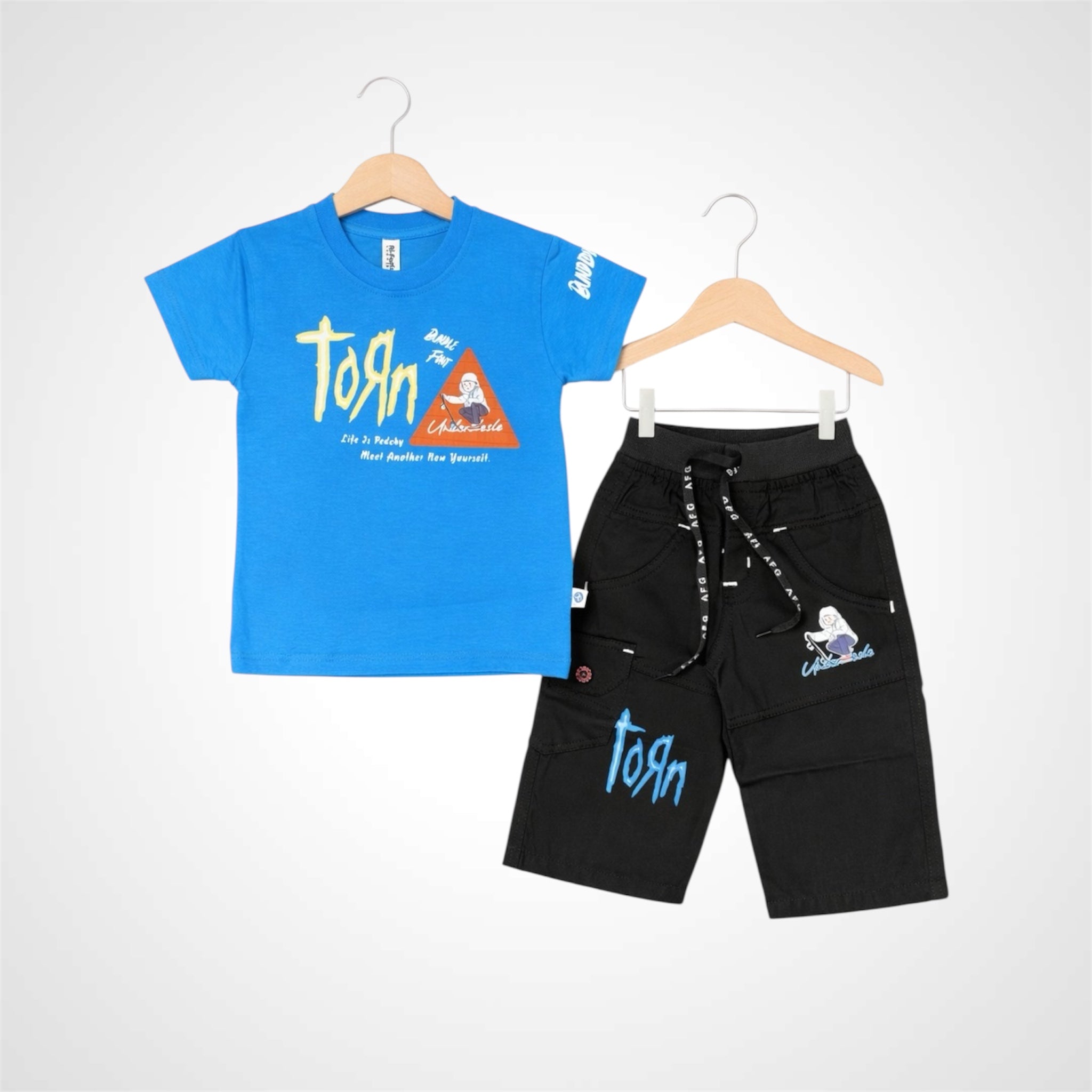 Boys Cotton Blend T-Shirt & Shorts | Two-Piece Summer Outfit