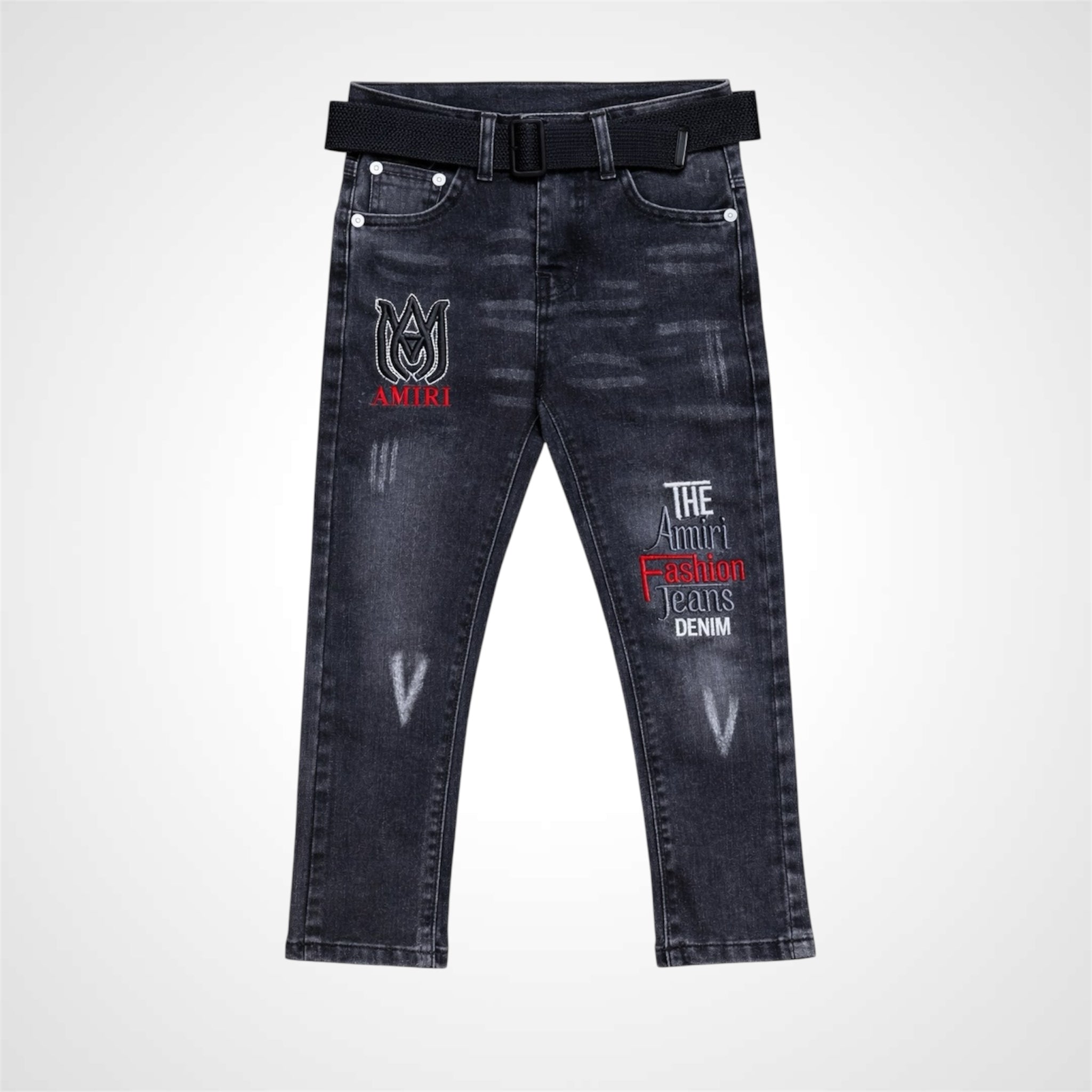 Premium Fashion Comfort Fit Jeans with Webbing Belt