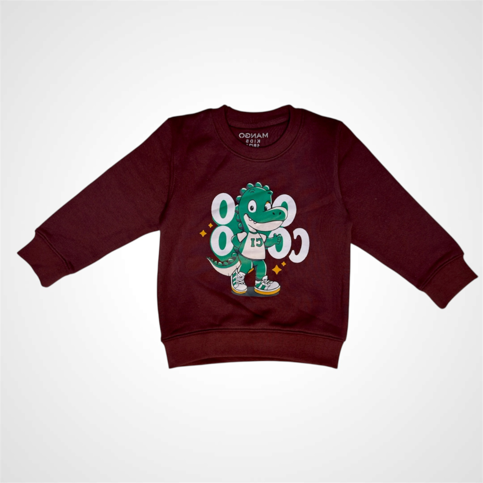 Boys' Maroon Dinosaur Sweatshirt