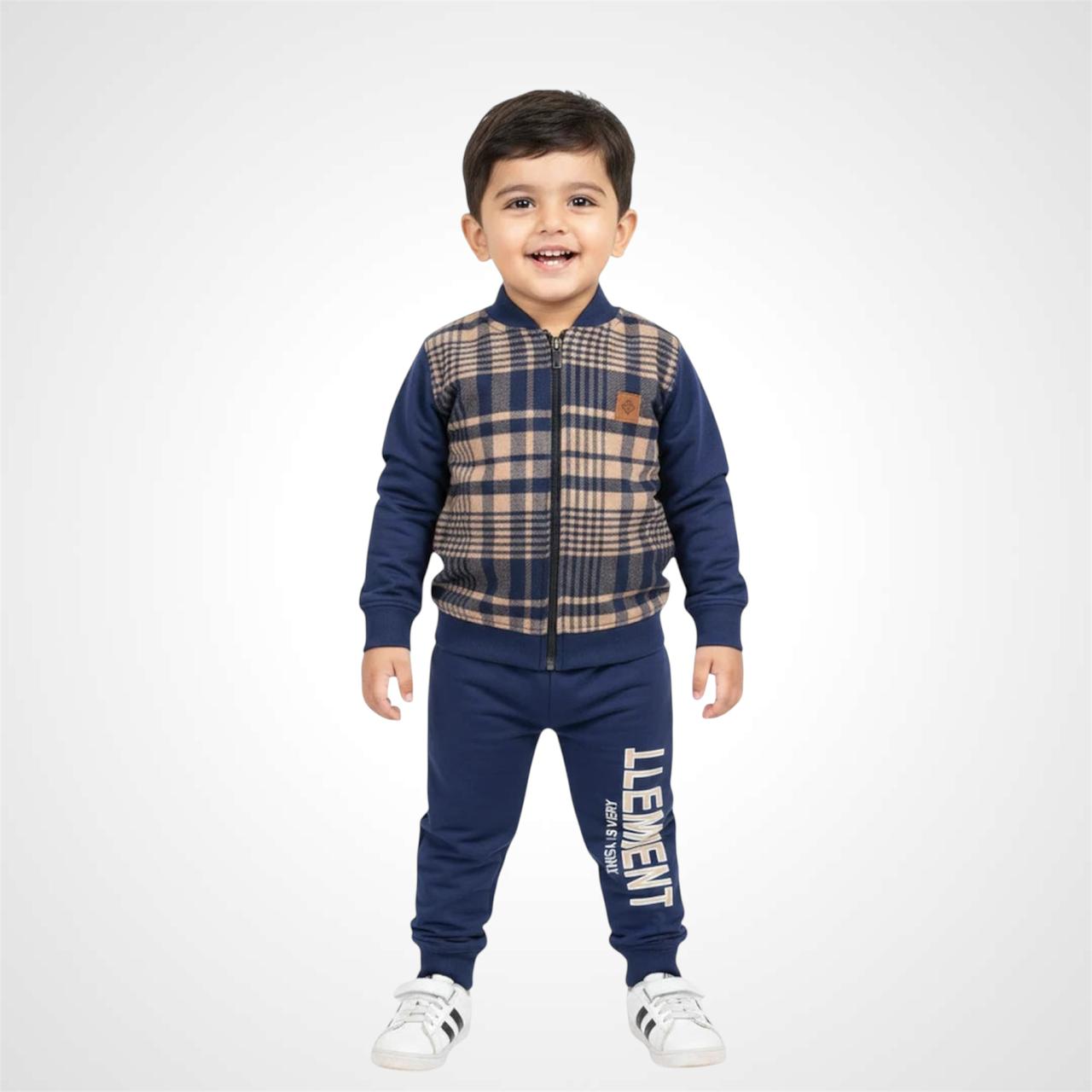 3-Pc Stylish Boys Outfit Winter Set | Sleeveless Jacket, Shirt & Trouser