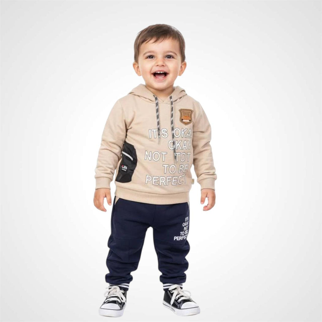 High-Quality Comfy Toddler Boys' Cotton Blend Tracksuit Set