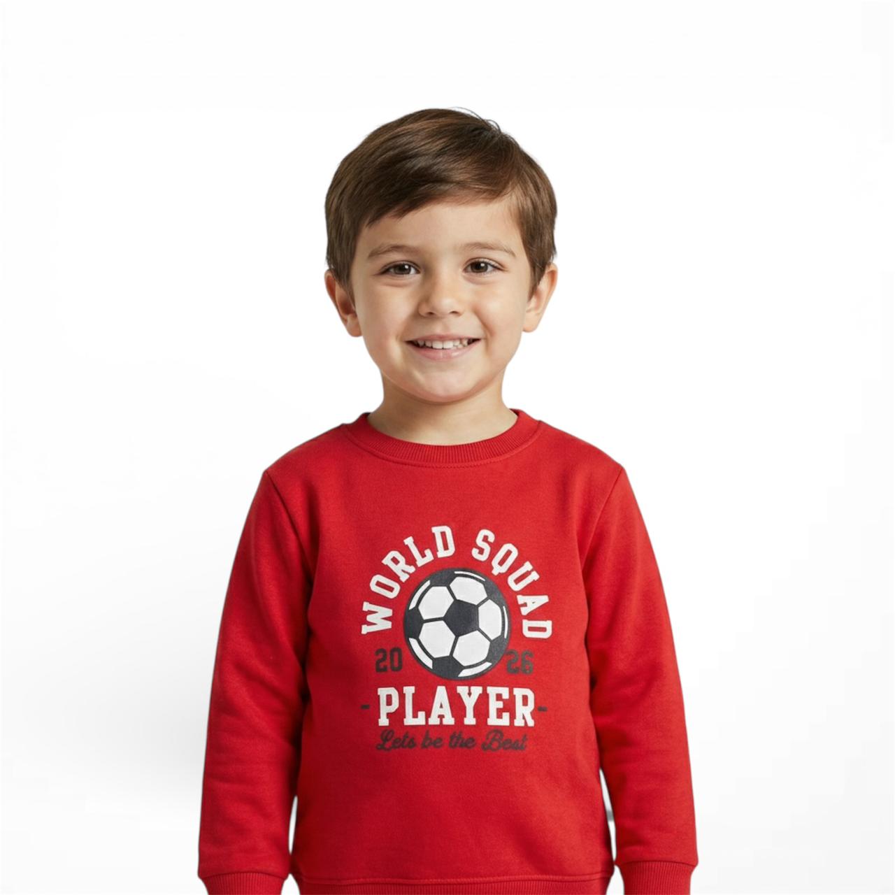 Kids' Red Soccer design Sweatshir