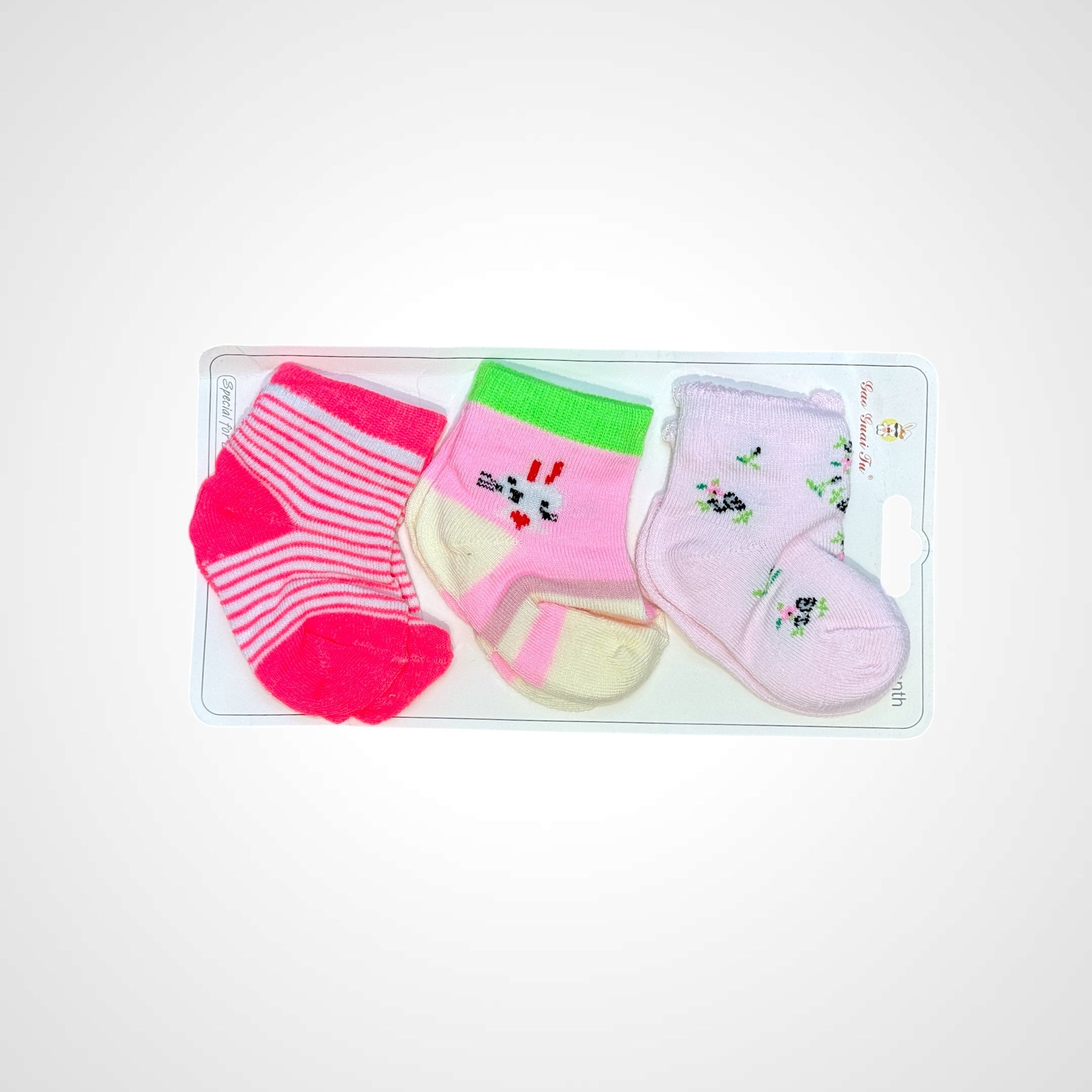 ATM JEANSoption1Newborn Baby Girl Socks Set 3 Pairs - ATM JEANS