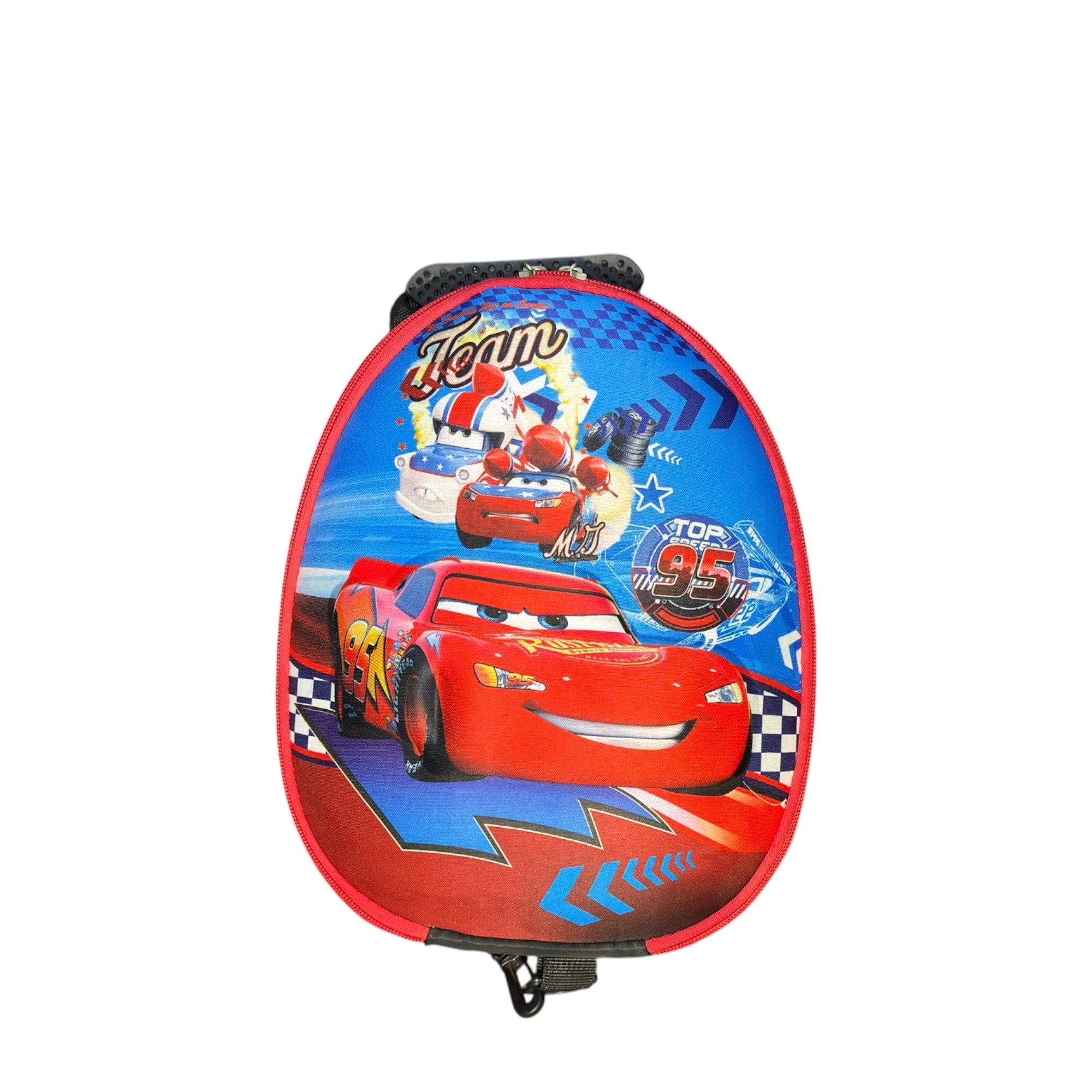 Traveling BagATM JEANSoption1Kids' Race Car Character Oval Backpack/ Traveling Bag - Movie Themed - ATM JEANS
