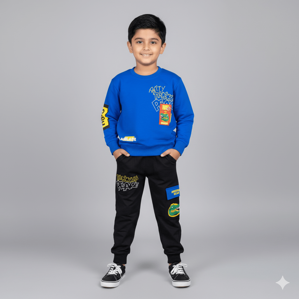 TracksuitATM JEANSoption1Kids' Peace & Street Style Sweatshirt and Jogger Outfit - ATM JEANS