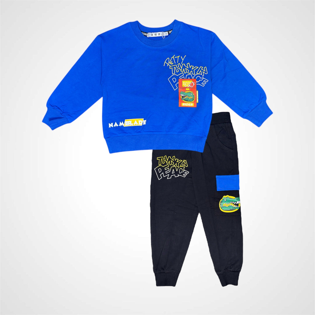 TracksuitATM JEANSoption1Kids' Peace & Street Style Sweatshirt and Jogger Outfit - ATM JEANS