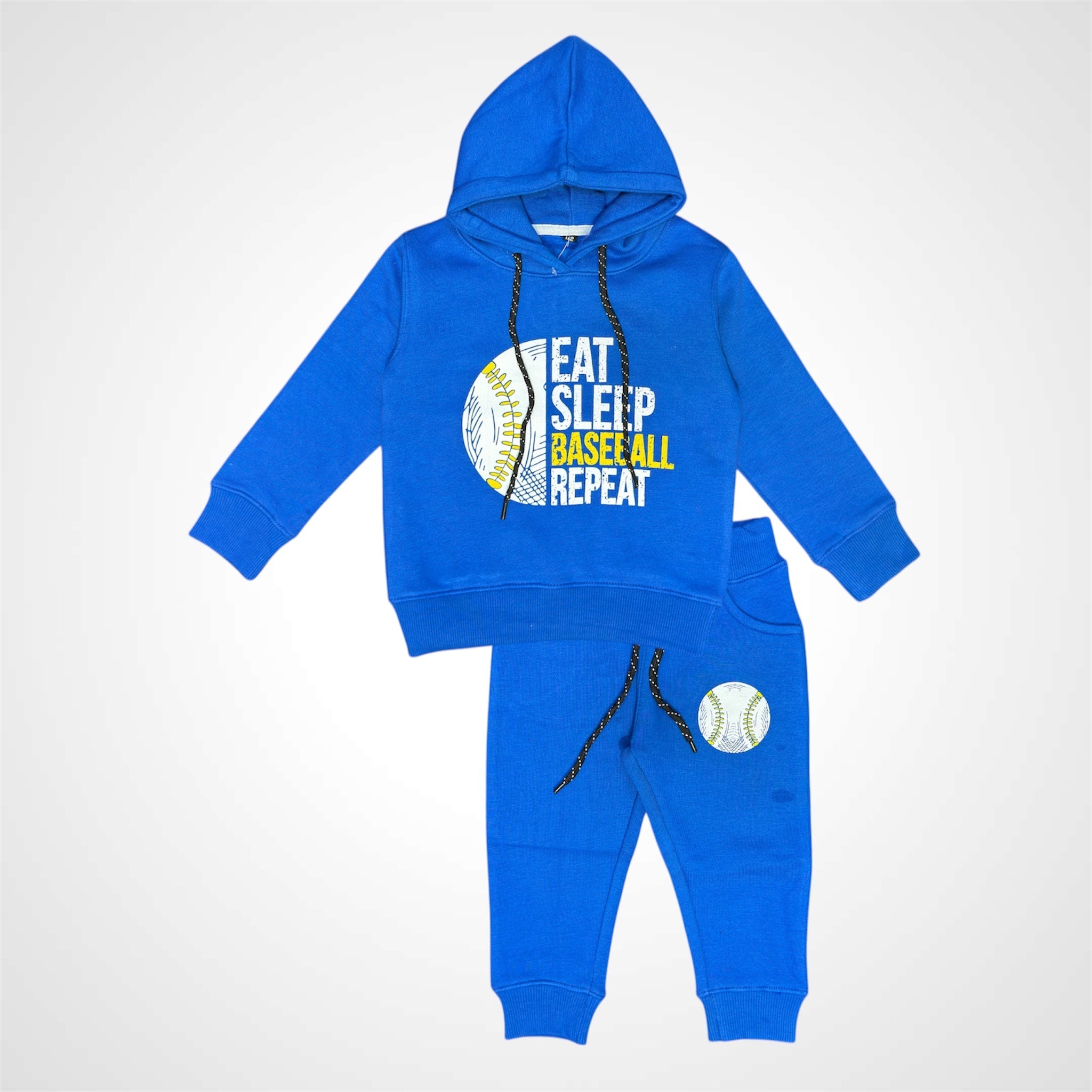 TracksuitATM JEANSoption1Boys' Sporty Red Baseball Graphic Sweatshirt & Sweatpants Outfit - ATM JEANS